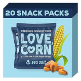 LOVE CORN Sea Salt - Crunchy Roasted Corn Snack, 3 Simple Ingredients, Gluten Free, Non-GMO, Vegan - Alternative to Chips, Nuts & Crackers - Lunchbox