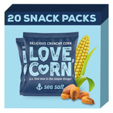 LOVE CORN Sea Salt - Crunchy Roasted Corn Snack, 3 Simple Ingredients, Gluten Free, Non-GMO, Vegan - Alternative to Chips, Nuts & Crackers - Lunchbox
