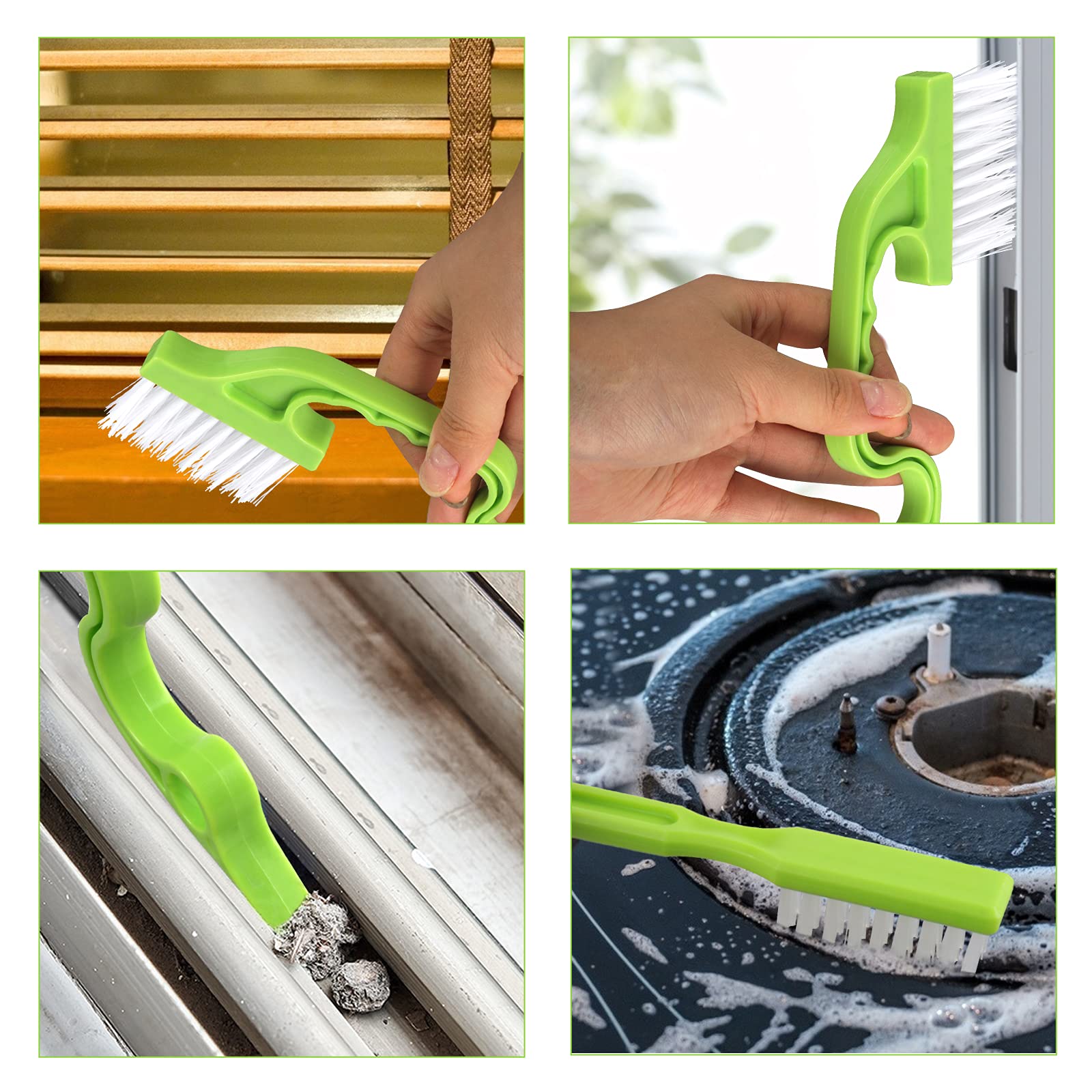 8 Pack Grout Cleaner Brush, Hand-held Groove Gap Cleaning Tools Tile Joint Scrub Brush to Deep Clean, Household Cleaning Brushes for Window Door
