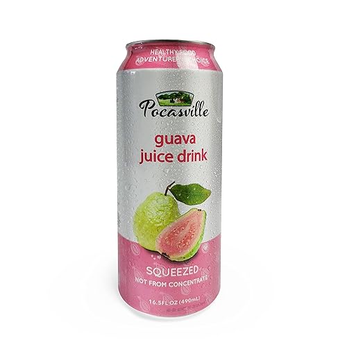 Pocasville Fruit Juices 16.5 Fluid Ounce (Pack of 12) (Guava)
