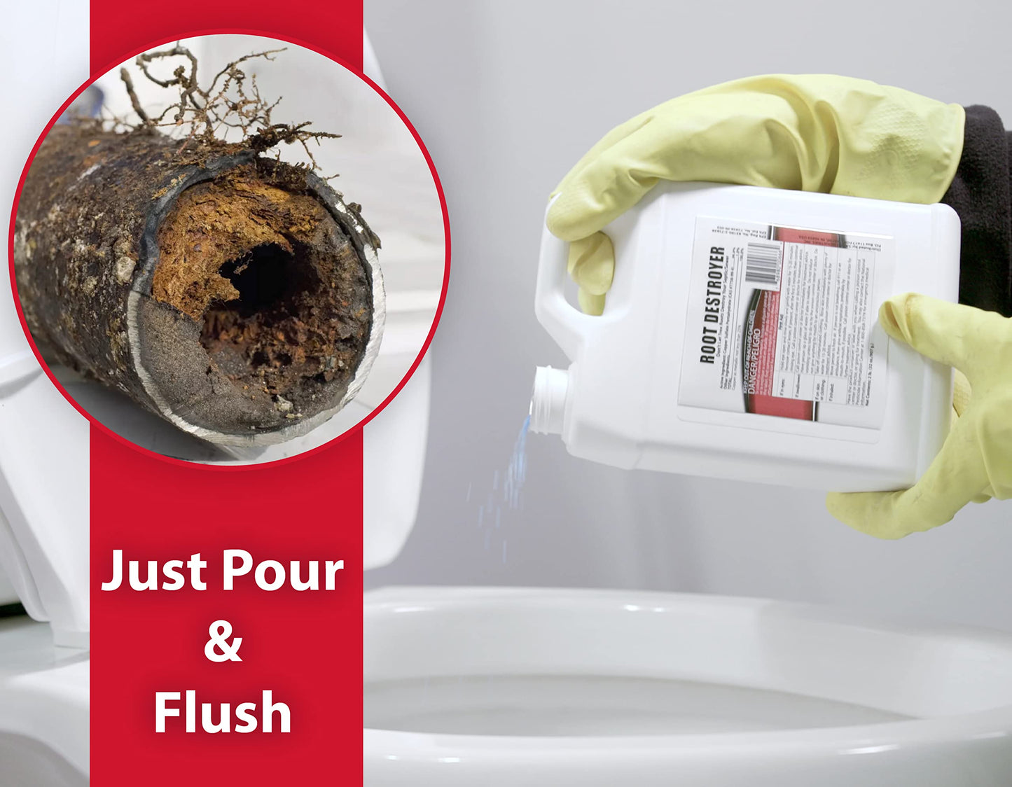 Root Destroyer - 2lbs- Root Killer for Sewer & Pipe Lines- Stops New Growth - Safe for All Plumbing