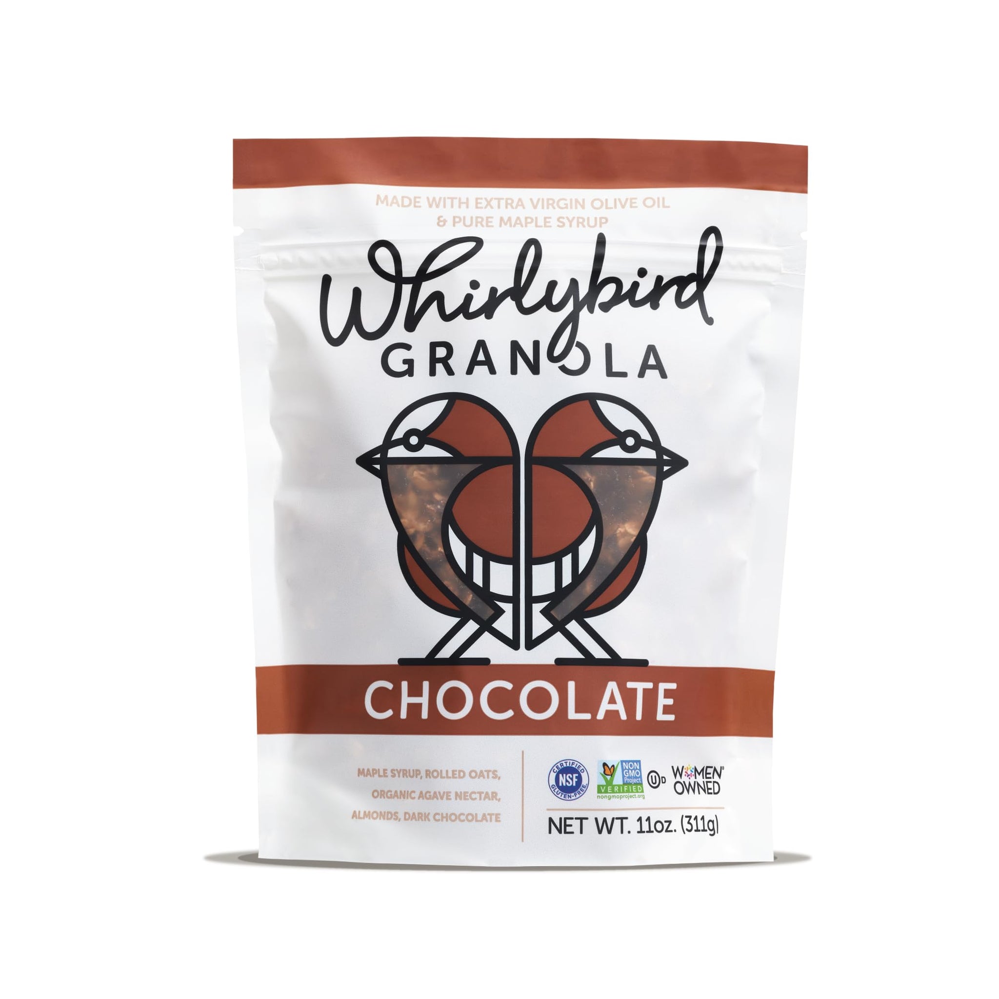 Whirlybird Granola Chocolate, Gluten-Free, Non-GMO, Kosher, Vegan, 11oz (Pack of 3)