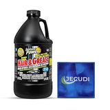 Hair & Grease Cleaner for Drains - Fast-Acting Liquid Clog Remover for Kitchen and Bathroom Plumbing, Safe for Pipes and Septic Systems, Includes