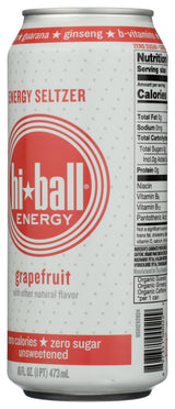 HIBALL ENERGY Grapefruit Sparkling Energy Water, 16 FZ