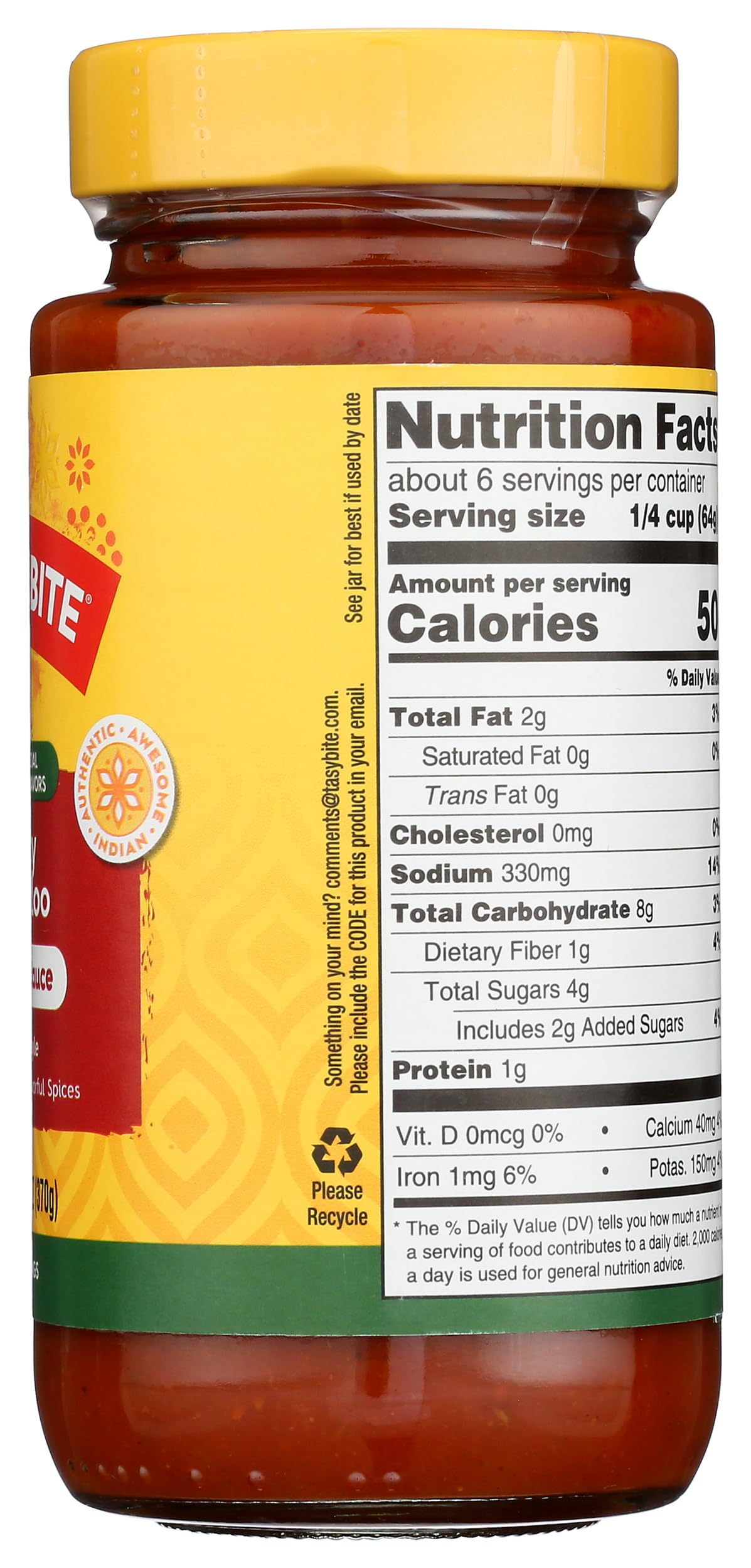 Tastybite Spicy Vindaloo Simmer Sauce, 13 Oz