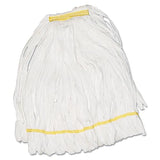 Boardwalk BWK8002 Mop Head, Looped, Enviro Clean With Tailband, Medium, White (Case of 12)