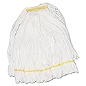 Boardwalk BWK8002 Mop Head, Looped, Enviro Clean With Tailband, Medium, White (Case of 12)