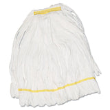 Boardwalk BWK8002 Mop Head, Looped, Enviro Clean With Tailband, Medium, White (Case of 12)