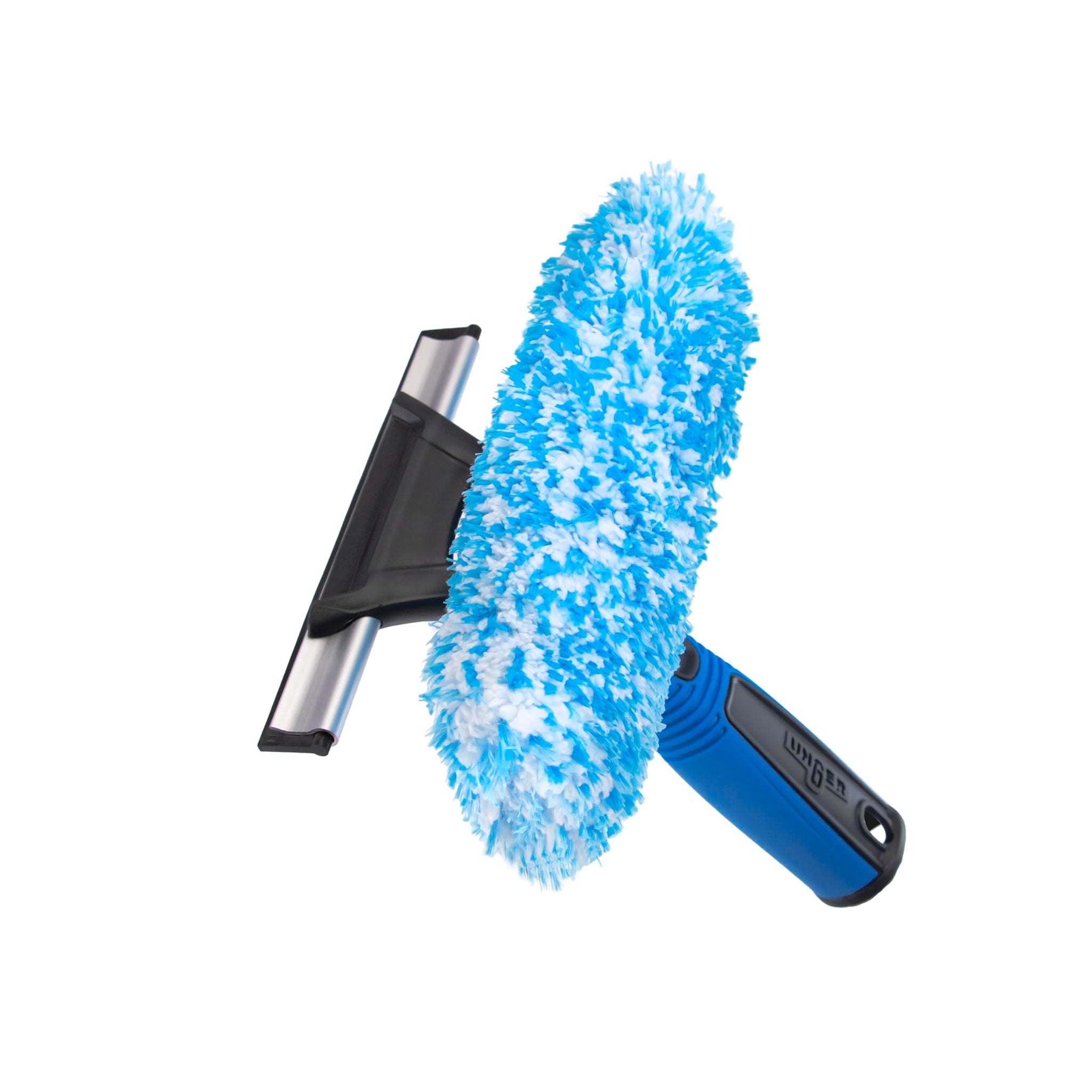 Unger Professional Connect and Clean 2-in-1 Squeegee and Scrubber, 6” Window Cleaning Tool, Commercial and Residential Use, Washer Cleaner Supplies