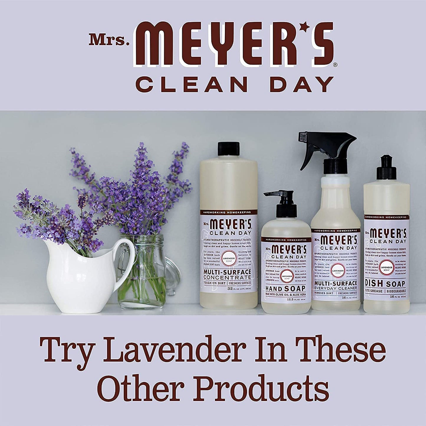 Mrs. Meyer'S Glass Cleaner Lavender, Lavender Scent 24 Oz