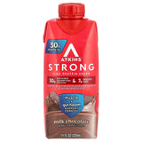 Atkins Strong High Protein Shake, Milk Chocolate, 30g Protein, 7g Prebiotic Fiber, Muscle & Gut Health Support Complex, 4 Count