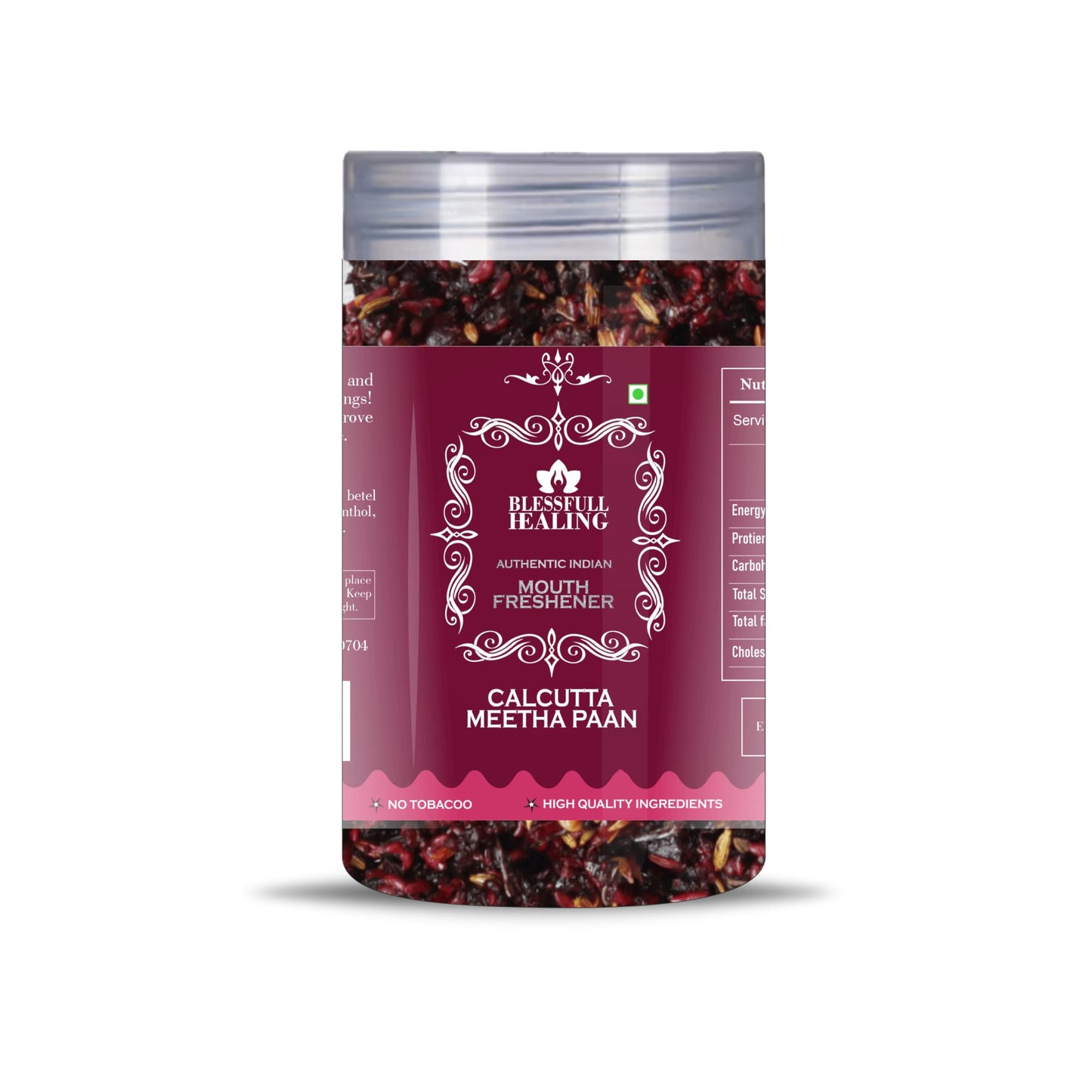Blessfull Healing Calcutta Meetha Paan 5 Oz(Ounce) Airtight Container With Spoon