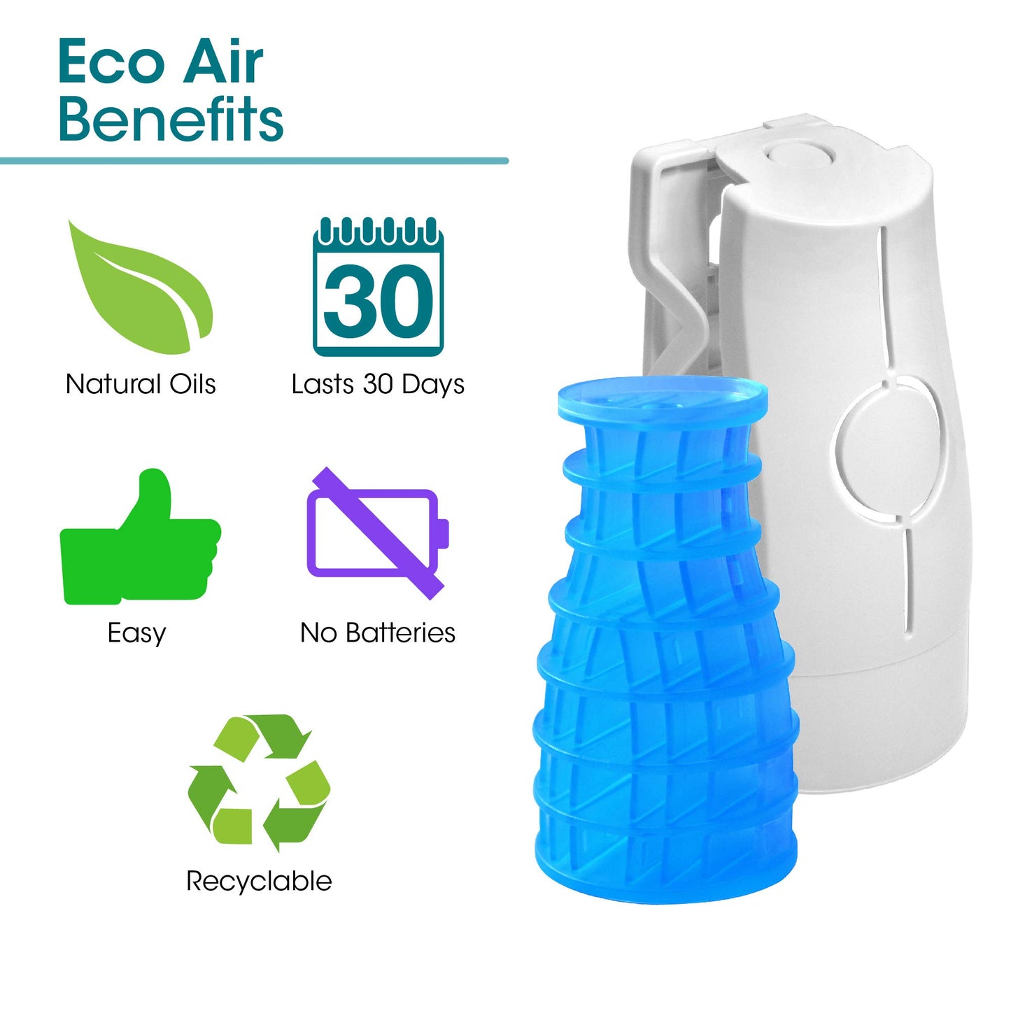Fresh Products Eco Air Refill Air Freshener Dry Fragrance Technology Natural Oils No Acetone or Propellants Lasts 30 Days Eco Friendly Powerful