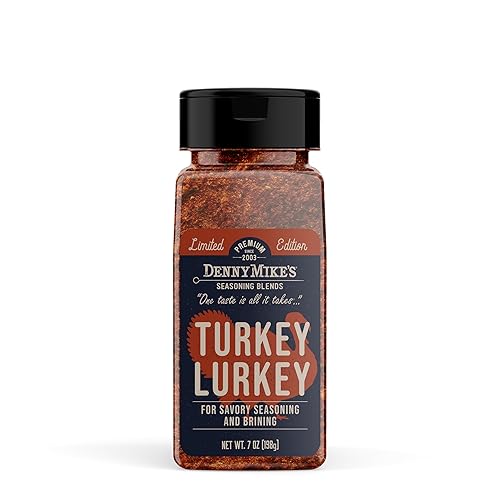 DennyMike's Turkey Lurkey Poultry Seasoning BBQ Rub, Low Sodium Seasoning & Gluten-Free Gourmet Chicken Herbs, Spices & Seasonings for Roasting