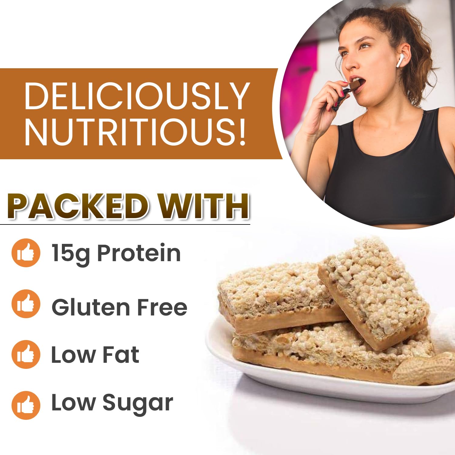 High Protein Nutrition Bar - Low-Carb, 15g Protein, Low Sugar, High Fiber, Low Calorie, Meal Replacement Bar (Shortbread Cookie, 1 Box - 7 Count)