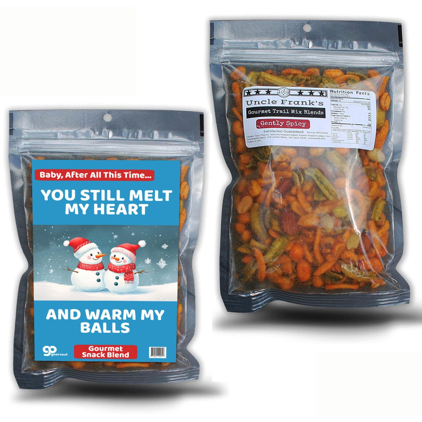 Melt My Heart Spicy Snack Blend Gag Gift Gourmet Food Gifts for Women Christmas Crate Brr Basket Fillers Girlfriends Wives Snowman Gifts Winter Snow