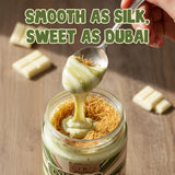 Dubai White Chocolate Spread 9.7 oz Jar with Pistachio Cream and Kataifi