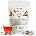 Blentolia Rosehip Tea - Whole Dried Rosehip in Tea Bags - Rich in Vitamin C & Antioxidants - Immune Support Herbal Tea - 30 Tea Bags