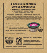 beaniac Organic Bean Me Up Coffeehouse Blend, Medium Roast, Single Serve Compostable K Cup Coffee Pods, Organic Arabica Coffee, Keurig Brewer