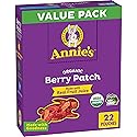 Annie's Organic Berry Patch Bunny Fruit Flavored Snacks, Gluten Free, Value Pack, 22 Pouches, 15.4 oz