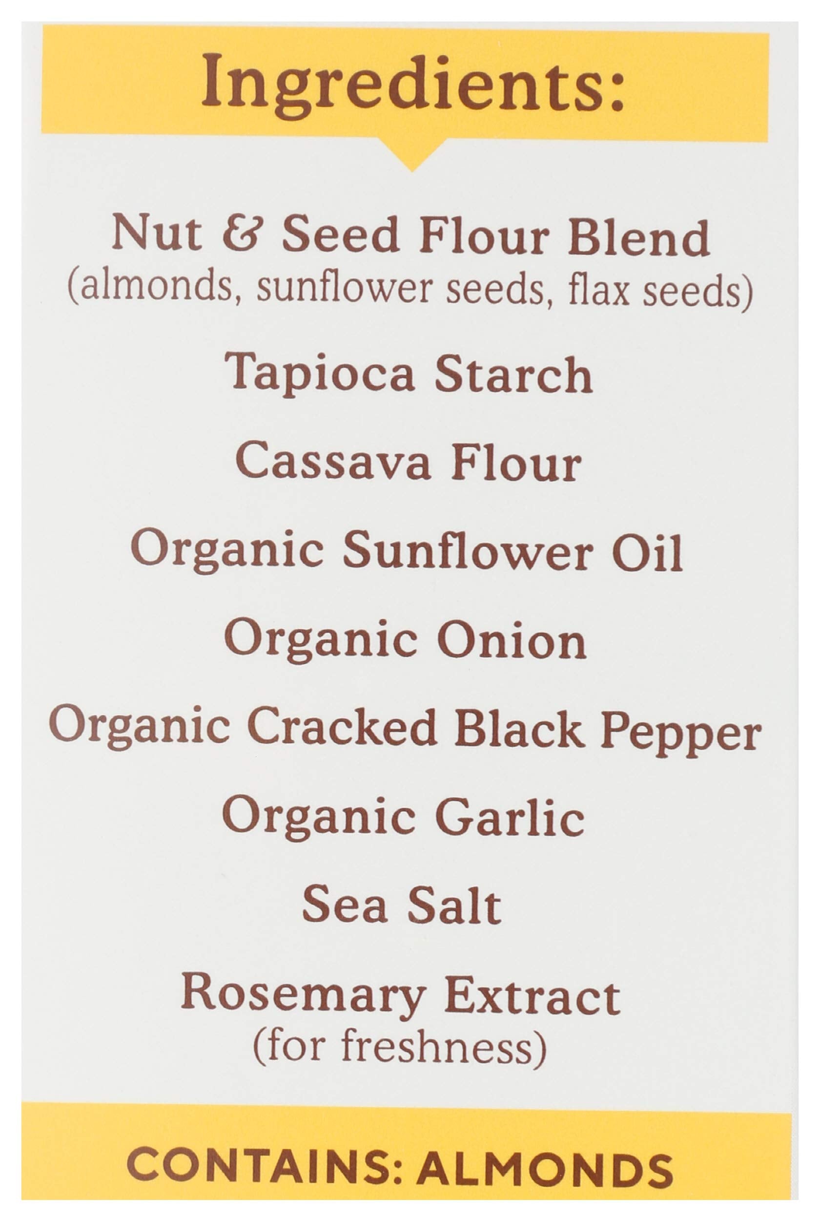Simple Mills Almond Flour Crackers, Black Cracked Pepper - Gluten Free, Vegan, Healthy Snacks, Plant Based, 4.25 Ounce (Pack of 1)