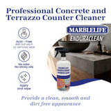 Marblelife EnduraCLEAN Concrete & Terrazzo Countertop Spray Cleaner, Effective Terrazzo Cleaner, Concrete & Terrazzo Cleaning Solution, Concrete