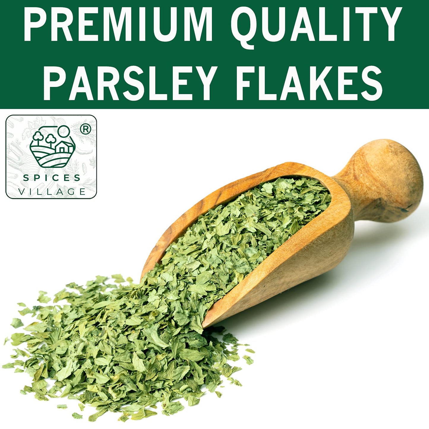 Spices Village Dried Parsley Flakes, Dry Parsley Seasonings, 1.7 Ounces, Kosher Certified, All Natural, Fresh, Gluten Free, Non GMO, Resealable Bulk