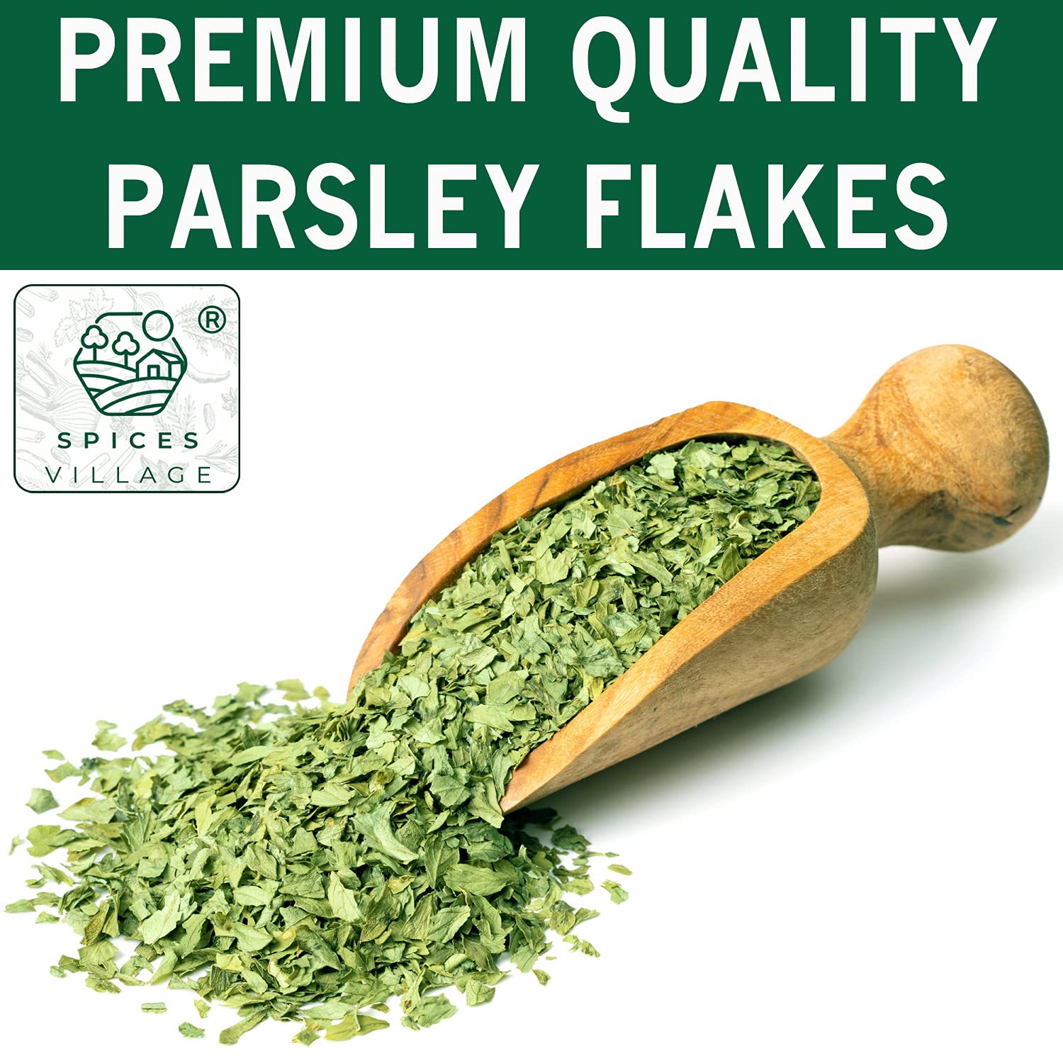 Spices Village Dried Parsley Flakes, Dry Parsley Seasonings, 1.7 Ounces, Kosher Certified, All Natural, Fresh, Gluten Free, Non GMO, Resealable Bulk