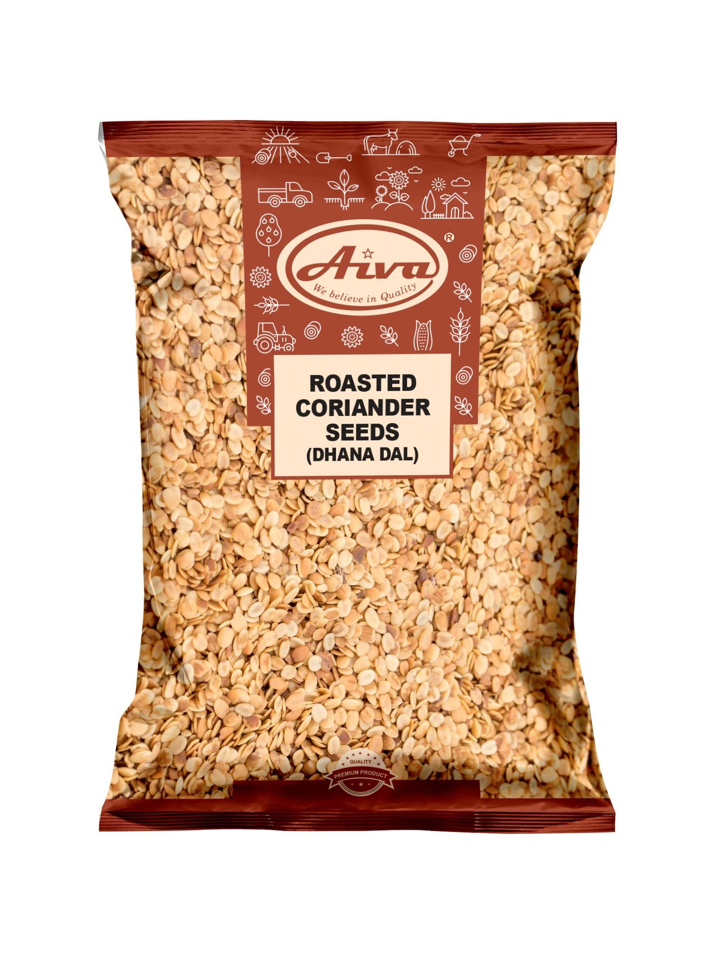 Aiva Roasted Coriander Seeds (Dhana Dal) (14 oz Pack Of 20)