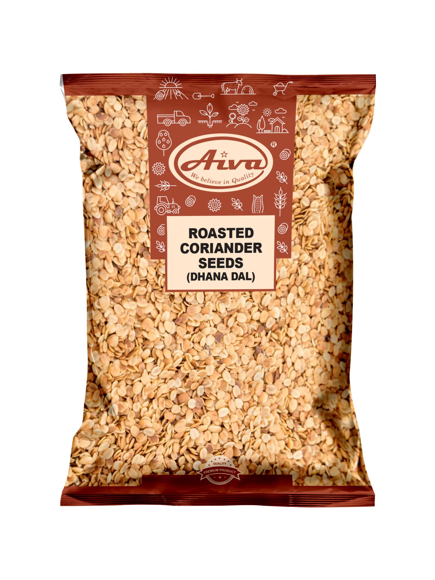 Aiva Roasted Coriander Seeds (Dhana Dal) (14 oz Pack Of 20)