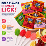Jolly Ranchar Lollipops Assorted Flavors - Bulk Pack (65 Count) - Individually Wrapped Hard Candy Pops - Cherry, Green Apple, Watermelon & Pink