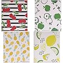 SWEDEdishcloths - Cellulose Sponge Dish Towels - Mixed Set of 3 (One of Each Design) Fruit Swedish Dish Cloths