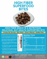 High Fiber Superfood Bites Sample Pack, 5g Clean Fiber Snack for Adults, Peanut, Cocoa & Date Flavors, No Added Sugar, Vegan High Fiber Snack
