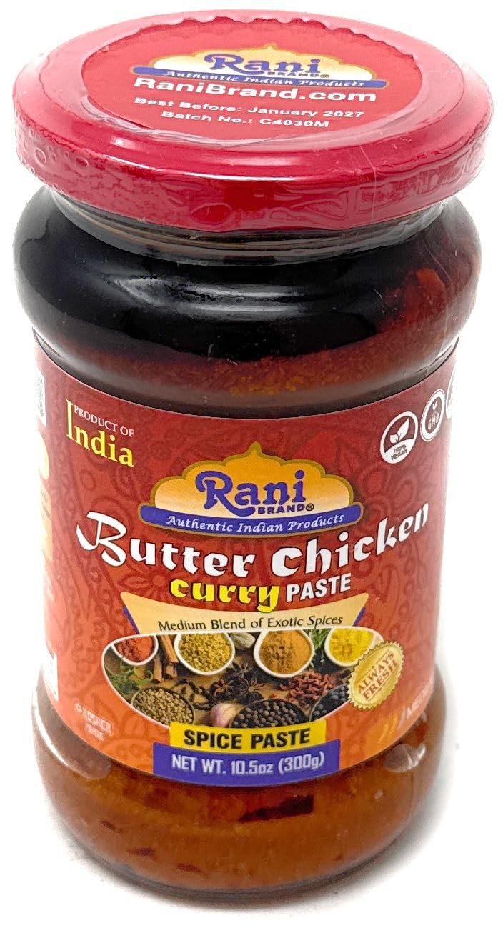 Rani Butter Chicken Curry Paste 10.5oz (300g) Glass Jar ~ Easy to Use | Vegan | No Colors | All Natural | NON-GMO | Gluten Free | Indian Origin