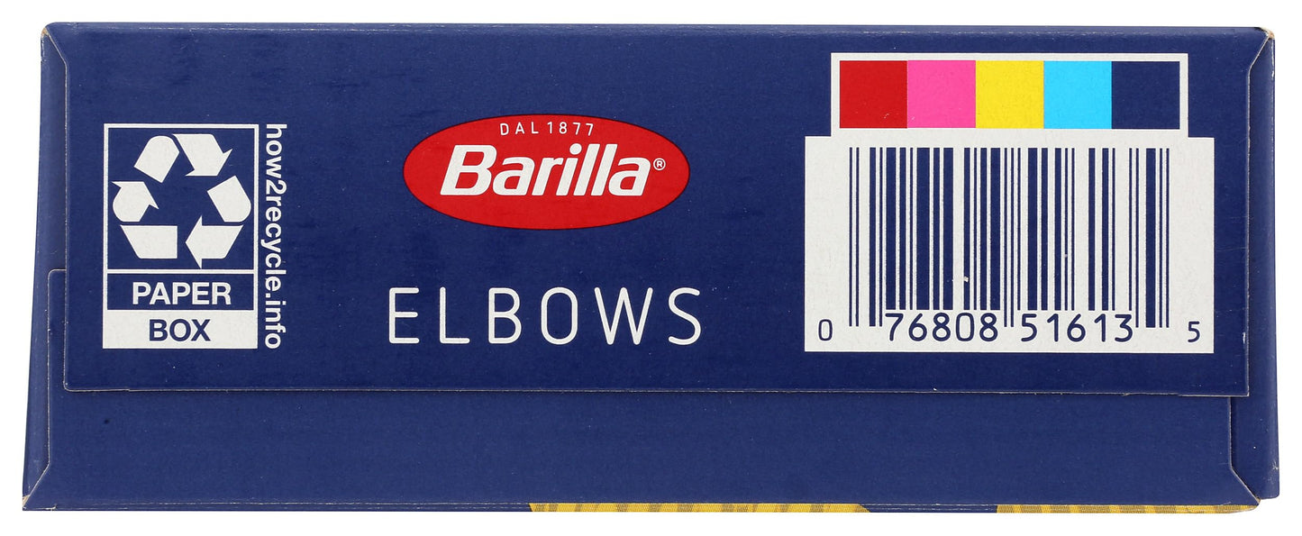 Barilla Elbows Pasta, 16 oz. Box - Non-GMO Pasta Made with Durum Wheat Semolina - Kosher Certified Pasta