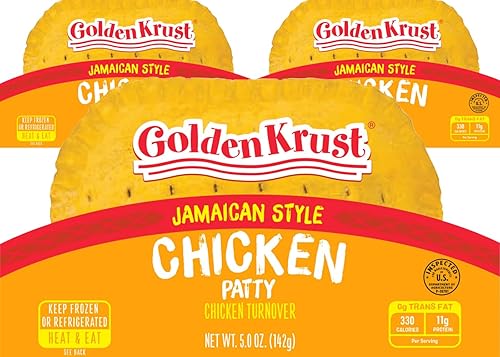 Microwaveable Jamaican Patties, 3pk (Chicken) + 4pk Coco Bread