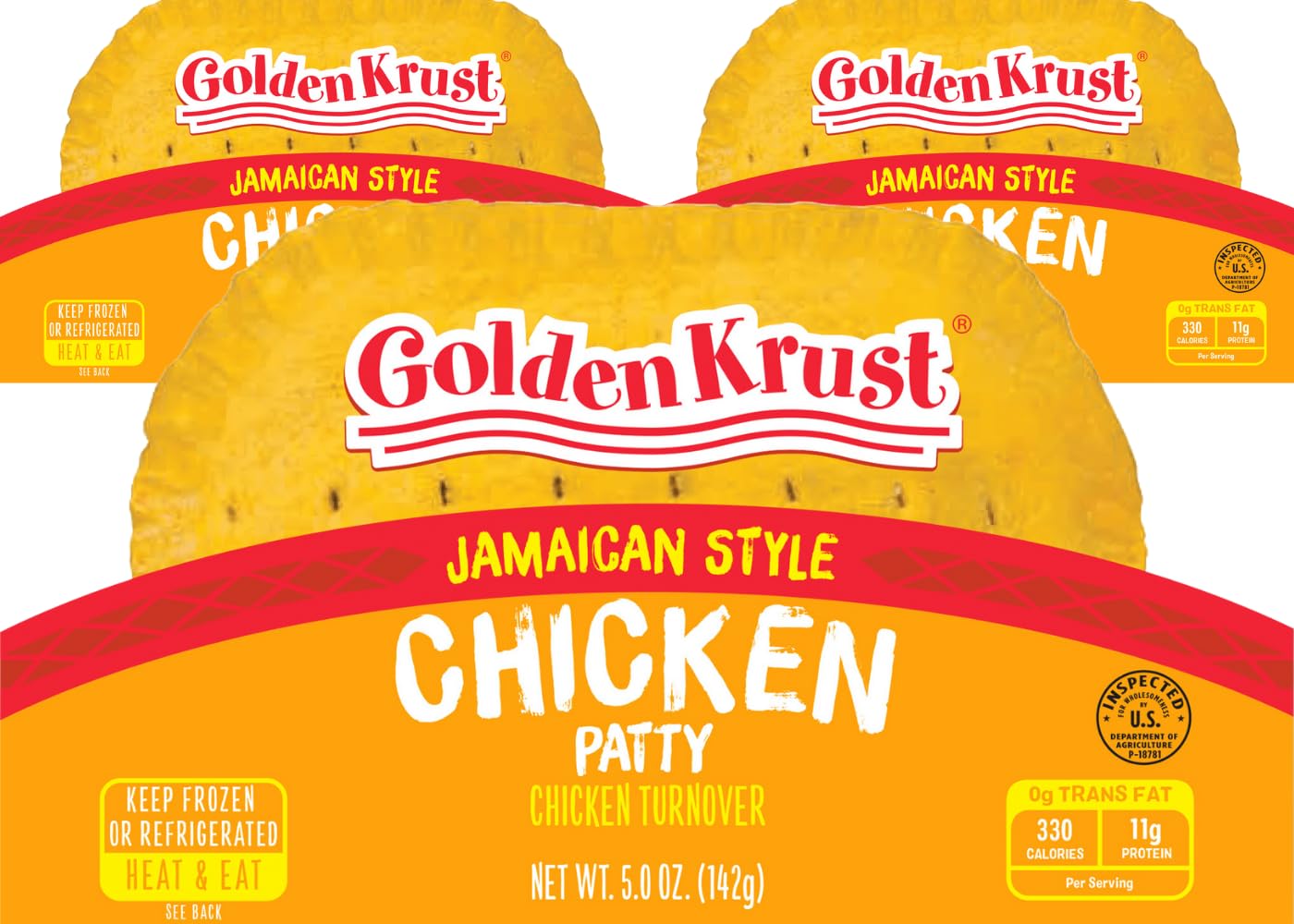 Microwaveable Jamaican Patties, 3pk (Chicken) + 4pk Coco Bread