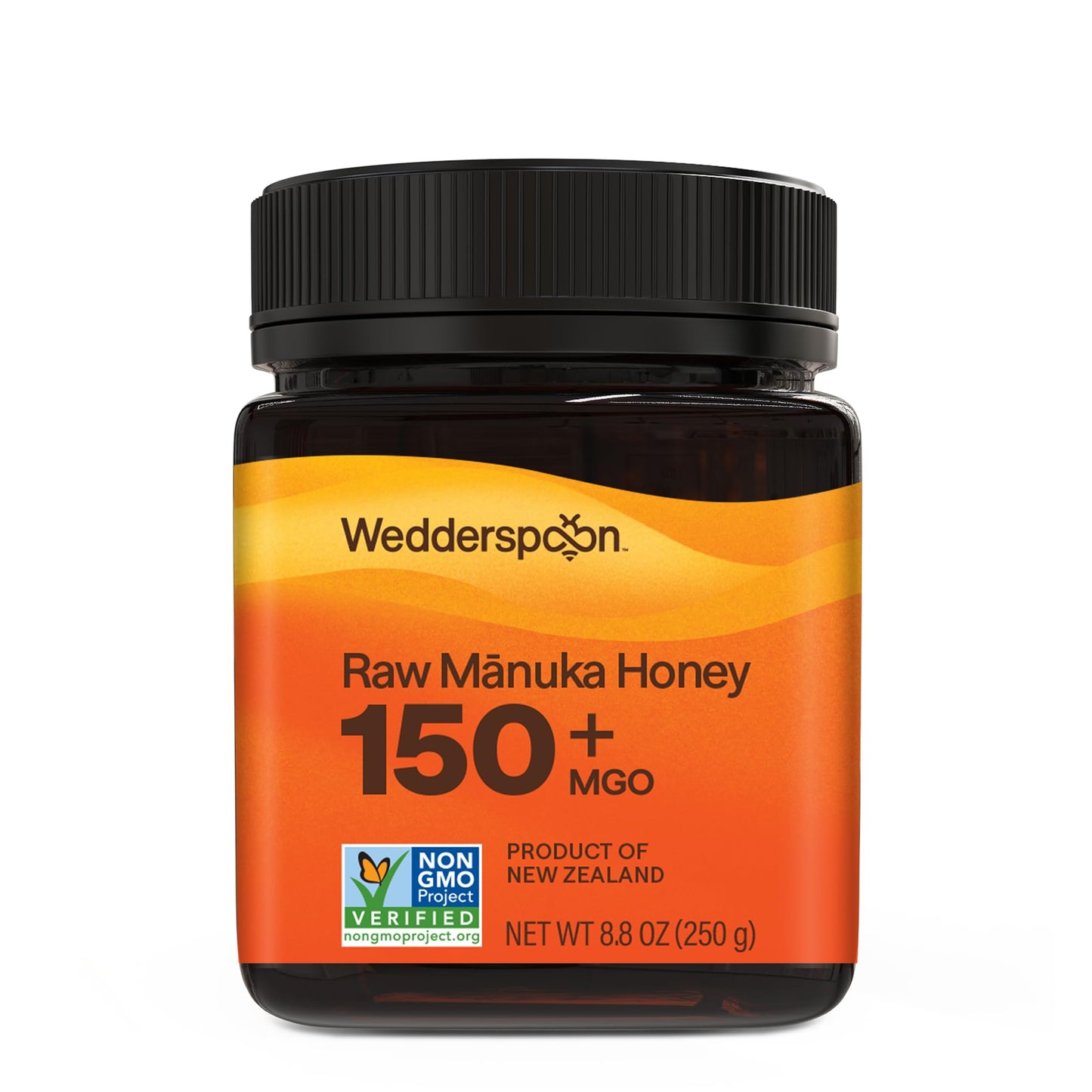 Wedderspoon Raw M?nuka Honey 150+ MGO, 8.8 Oz, Unpasteurized New Zealand Honey, Non-GMO, BPA-Free Jar, Superfood & Natural Wellness Support