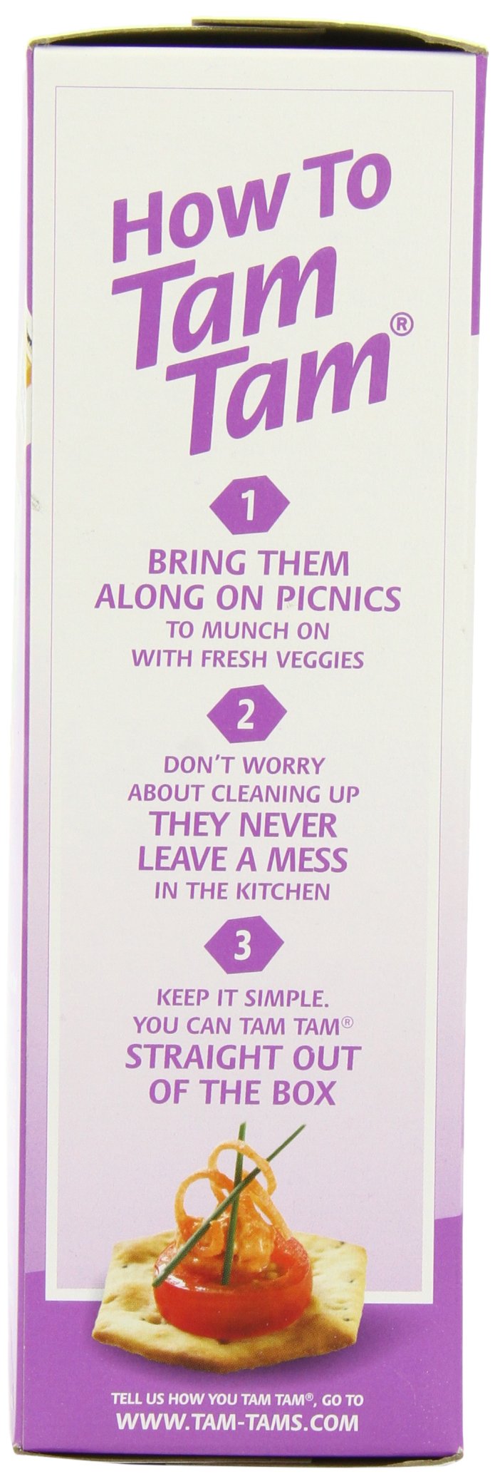 Manischewitz Tam Tams Everything Snack Crackers, 9.6-Ounce Boxes (Pack of 4)