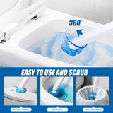 Disposable Toilet Brush and Holder Set, 2 Pack Toilet Wand Kit with 72 Refills, Wall Mounted Toilet Bowl Cleaner System Kit, Toilet Scrubber