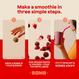 The Bomb Co. Blender Bomb, Peanut Butter Blast, Superfood Smoothie Mix with Chia Seeds, Hemp Seeds, Peanuts, & Amino Acids for Antioxidants, Gluten