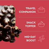 SEEDLY Organic 70% Dark Chocolate Snacking Bark with 20g Protein, 50% less sugar - Limited Edition Peppermint - Keto, Vegan Snacks, Gluten-Free, Low