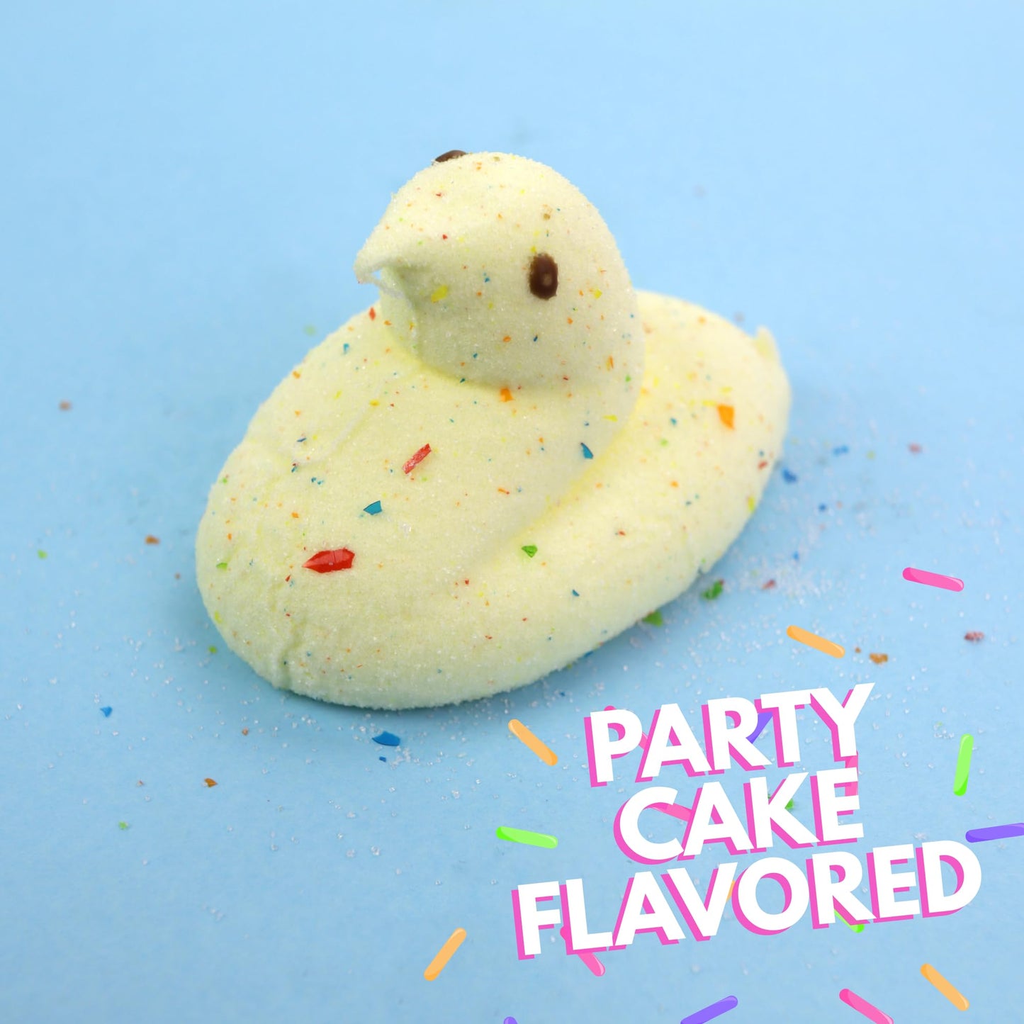 Birthday Party Cake Peeps, Marshmallow Chicks, Easter Basket Stuffers, 5 Count Chicks, Pack of 3