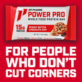 1st Phorm Power Pro Protein Bars, Peanut Butter Chocolate Chip Flavor, 15G Whole Food Protein, Gluten Free, Snack Bars for on the Go or Pantry Snacks