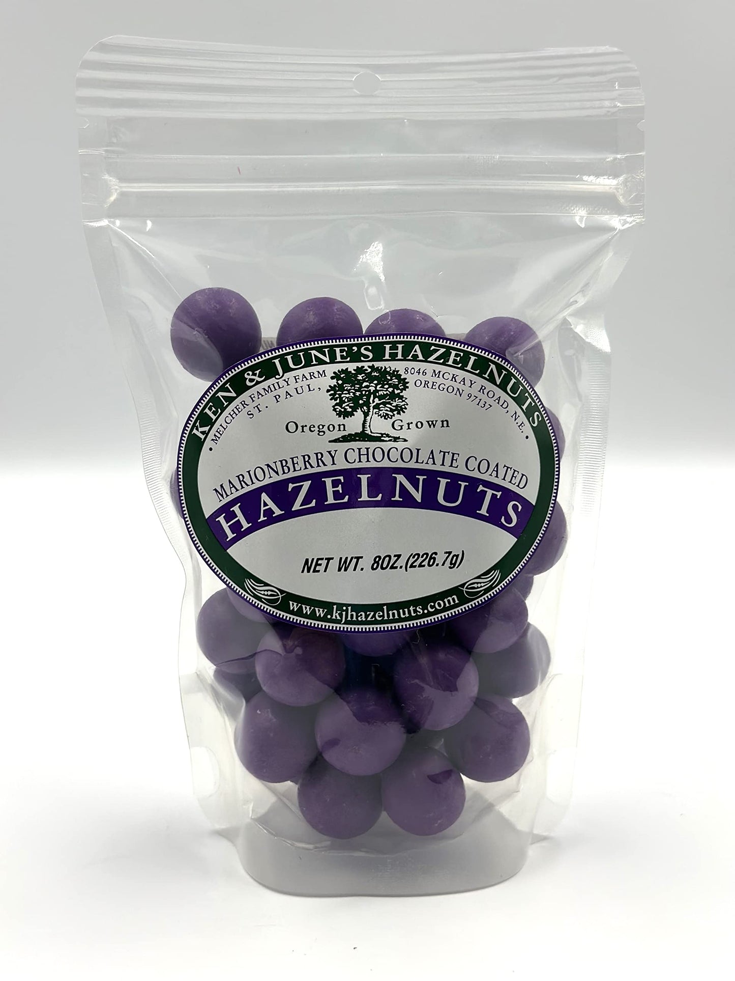 Marionberry Candy Coated Hazelnuts - 8 Oz Bag