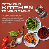 Authentic Taste Africa Pepper Sauces & Purees - Traditional West African Chili Sauce Made with a Variety of Peppers, Ginger & Garlic, Flavor-Packed