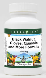 Black Walnut, Cloves, Quassia and More Formula - 450 mg (100 Capsules, ZIN: 510989) - 3 Pack