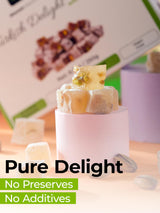 ZYRA Turkish Delight with Pistachio - 8.8oz - Woman Owned Brand - Luxury with Roasted Pistachio - Authentic Premium Lokum Confectionery - Gifts