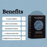 Ceremonie Tea Blends & Herbal Infusions - English Breakfast Assam & Ceylon Tea Blend - Full-Bodied Black Tea with Caramel Notes - 20 Transparent