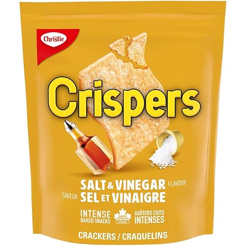Christie Crispers, Salt & Vinegar Crackers, 145g/5.1 Ounce, Bag, {Imported from Canada}